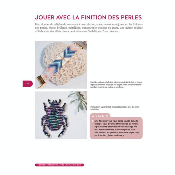 Livre Tissages de perles - Créa Passions - Rougier et Plé