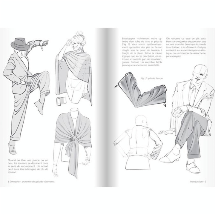 Livre Morpho - Anatomie des plis de vêtements - Eyrolles - Rougier et Plé