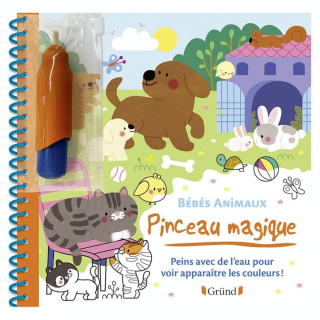 Livre de Coloriage Pinceau magique Bébés animaux - Gründ - Rougier et Plé