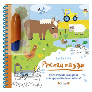 Livre de Coloriage Pinceau magique La Ferme - Gründ - Rougier et Plé