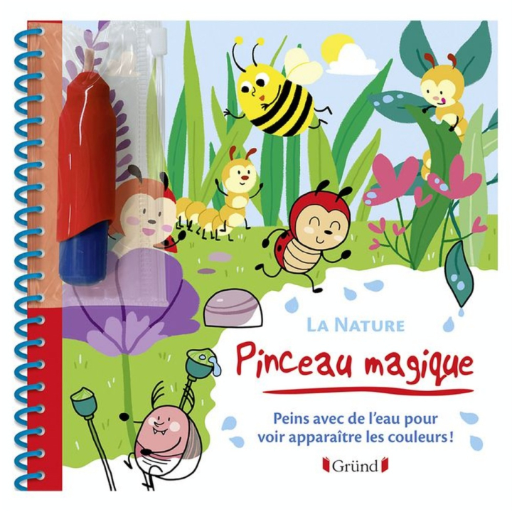 Livre de Coloriage Pinceau magique Nature - Gründ - Rougier et Plé