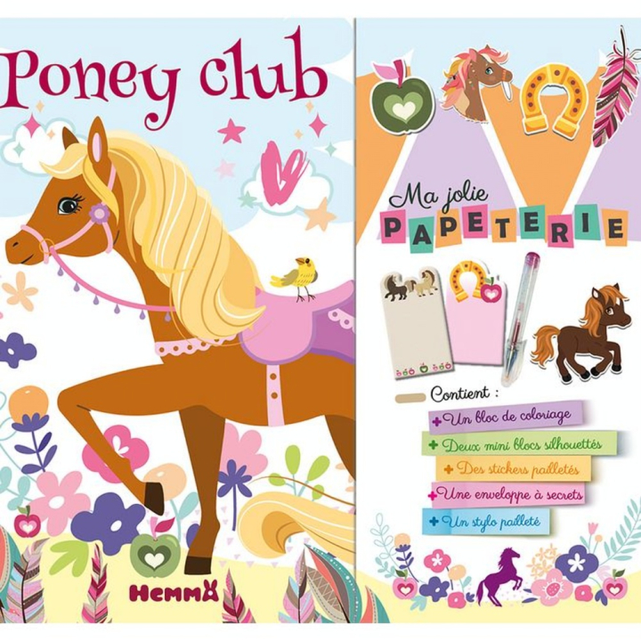 Kit Ma jolie papeterie Poney club - Hemma - Rougier et Plé