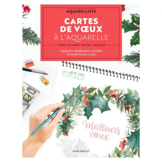 Livre Cartes de vœux à l'aquarelle - Marabout - Rougier et Plé