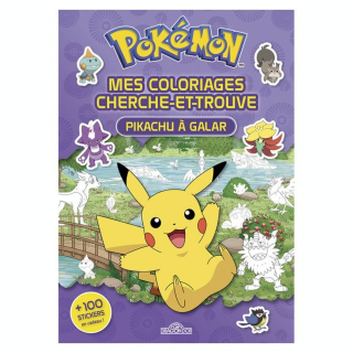 Livre de coloriage Mes coloriages cherche-et-trouve Pikachu à Galar - Dragon d'or - Rougier et Plé