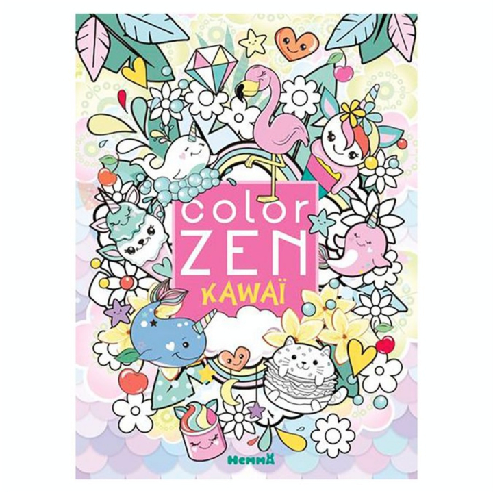 Livre de coloriage Color Zen - Kawaï - Hemma - Rougier et Plé