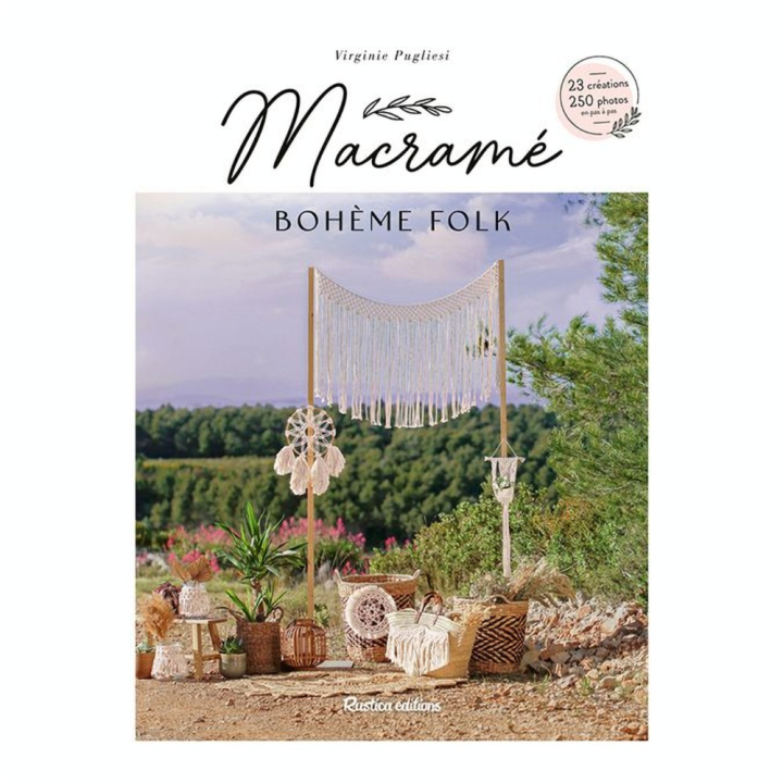 Livre Macramé Bohème Folk - Rustica - Rougier et Plé