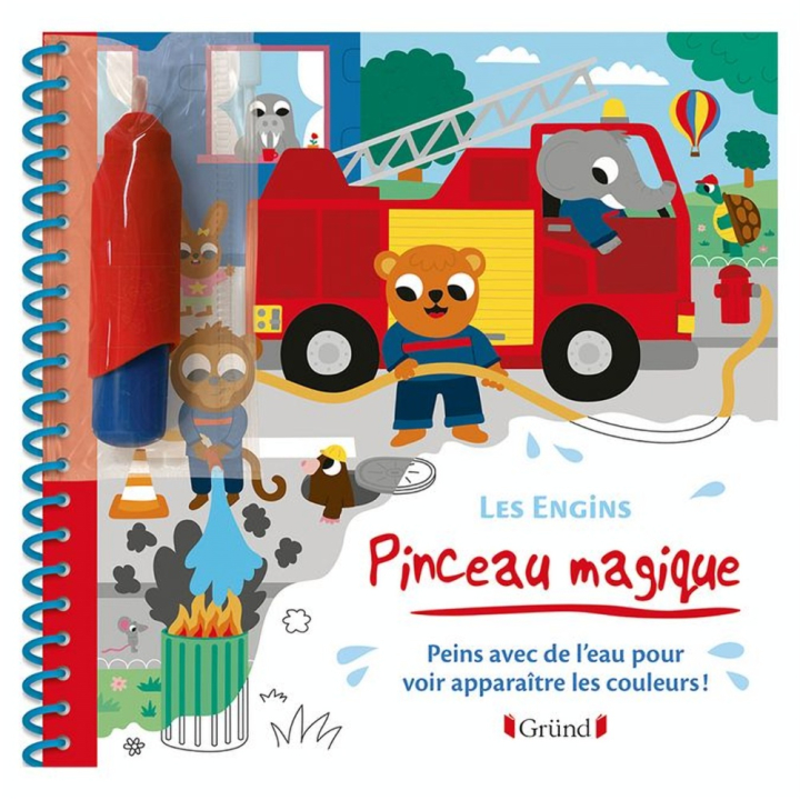 Livre de Coloriage Pinceau magique Les Engins - Gründ - Rougier et Plé