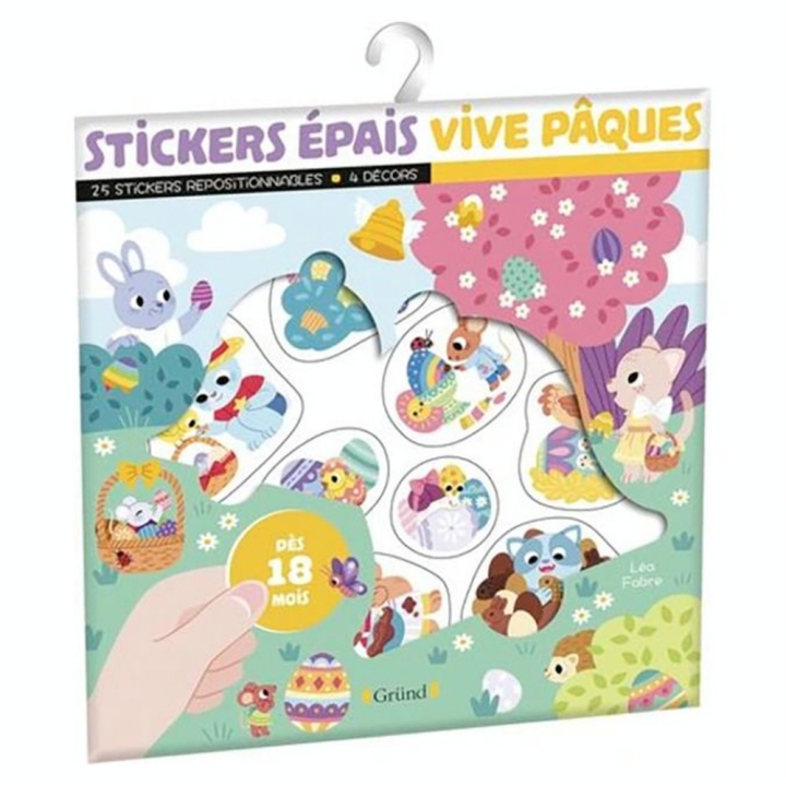 Pochette de Stickers épais Vive Pâques - Gründ - Rougier et Plé
