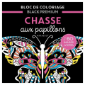 Bloc de coloriage Black Premium Chasse aux papillons - Hachette - Rougier et Plé