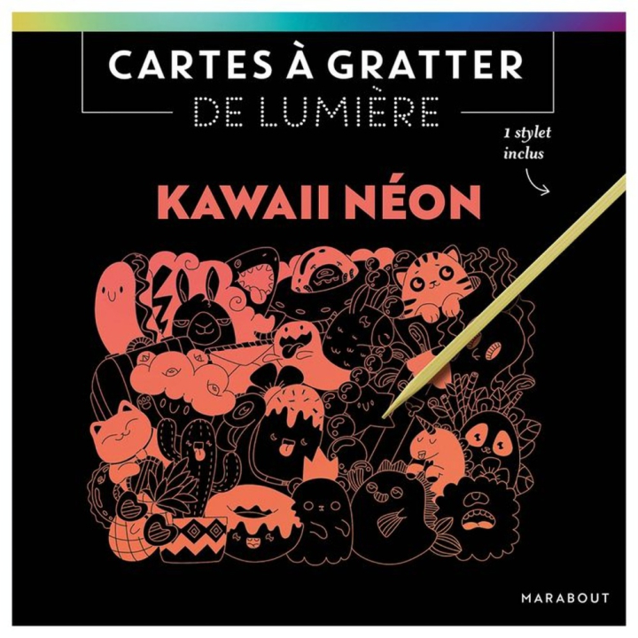Cartes à gratter de lumière Kawaii Néon - Hachette - Rougier et Plé