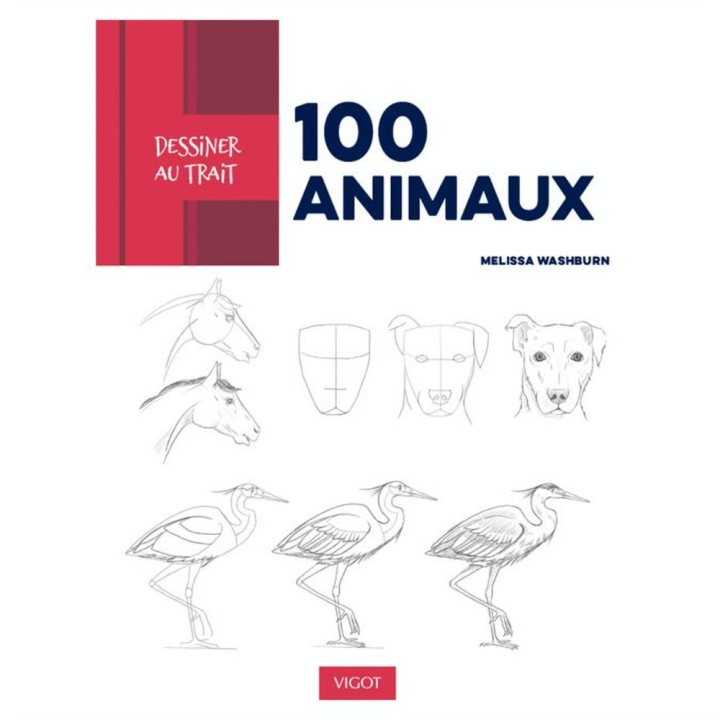 Livre Dessiner au trait : 100 Animaux - Éditions Vigot - Rougier et Plé