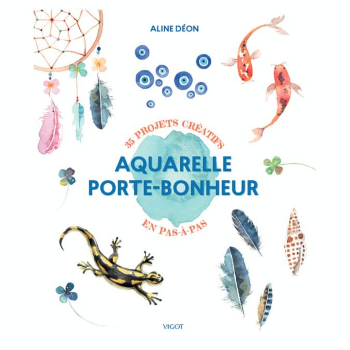 Livre Aquarelle Porte-Bonheur - Éditions Vigot - Rougier et Plé