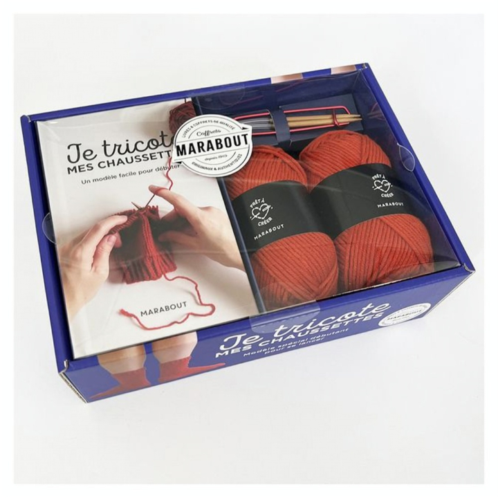 Coffret Je tricote mes chaussettes - Marabout - Rougier et Plé