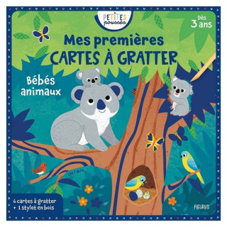 Livre Mes premières cartes à gratter Bébés animaux - Fleurus - Rougier et Plé