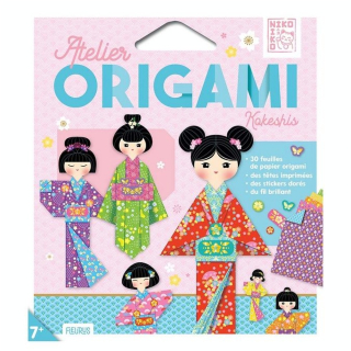 Pochette Atelier origami Niko-Niko Kokeshis - Fleurus - Rougier et Plé