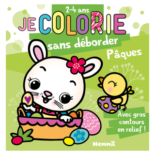 Bloc de coloriage Je colorie sans déborder Pâques - Hemma - Rougier et Plé
