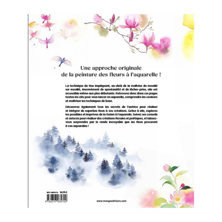Livre Flous et fleurs à l'aquarelle - Mango - Rougier et Plé