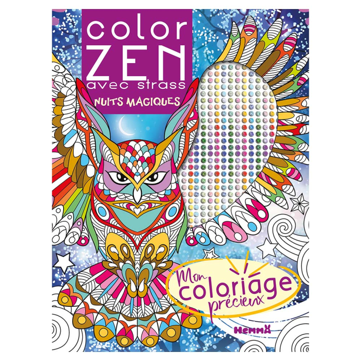 Livre Color Zen Avec Strass - Nuits Magiques - Hemma - Rougier et Plé