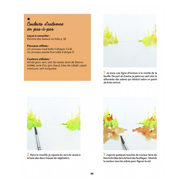 Livre Paysages enchantés à l'aquarelle - Éditions Vigot - Rougier et Plé
