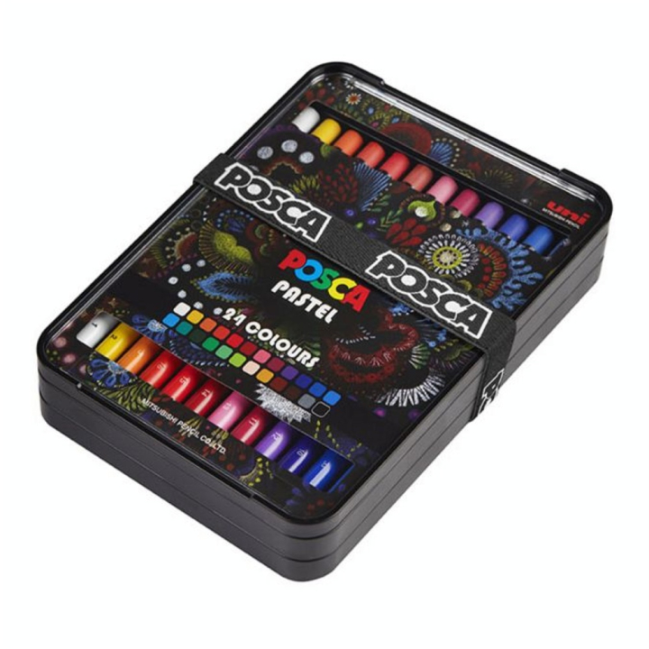 Pastel à la Cire & Huile Coffret 24 couleurs - Posca - Rougier et Plé