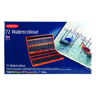 Crayon de couleur aquarellable Watercolour Coffret bois 72 pcs - Derwent - Rougier et Plé