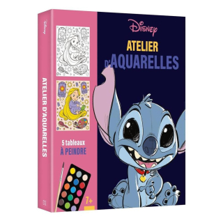 Coffret Disney Atelier d'aquarelle 5 Tableaux à peindre - Hachette - Rougier et Plé