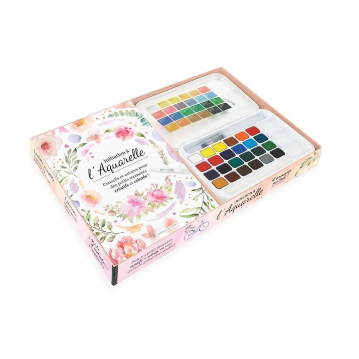 Coffret Initiation à l'aquarelle Conseils et astuces - Hachette - Rougier et Plé