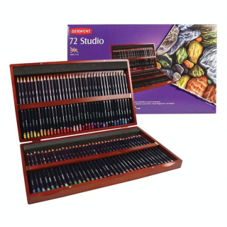 Crayons de couleur Studio Coffret bois 72 pcs - Derwent - Rougier et Plé