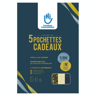 Pochettes cadeaux Set de 5 pcs - Handicap International - Rougier et Plé