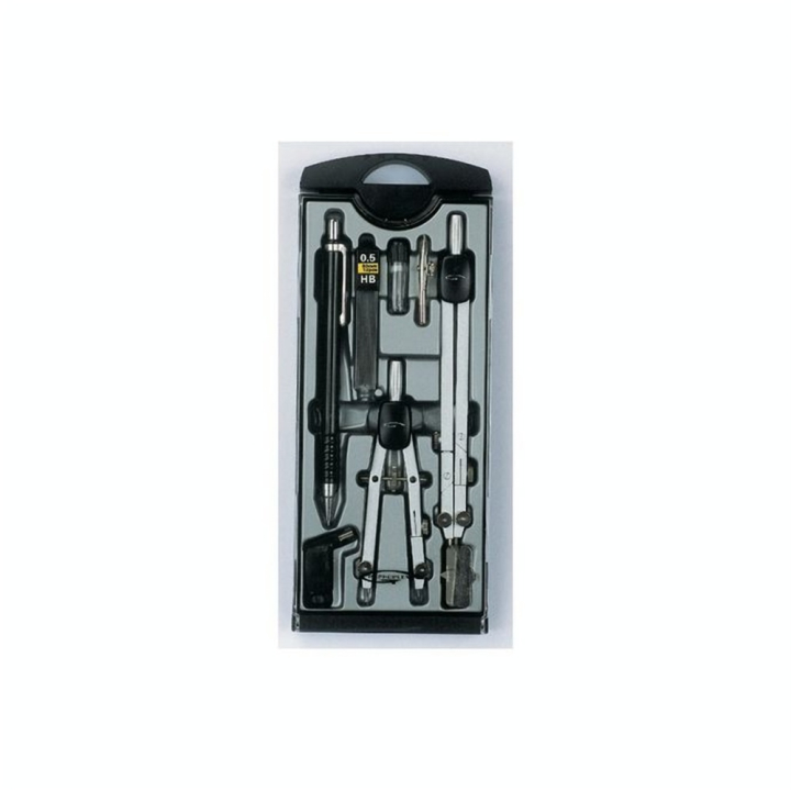 Coffret de 2 Compas + Porte-mines + Tire-lignes + Mines + Adaptateur - Graphoplex - Rougier et Plé