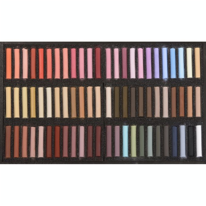 Pastels secs 72 pièces Coffret Bois Portrait - BLOCKX - Rougier et Plé