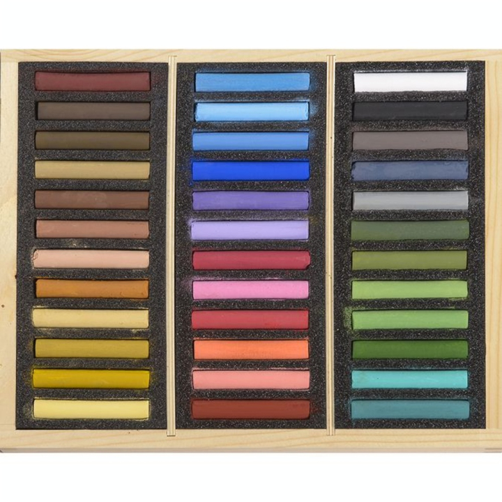 Pastels secs 36 pièces Coffret Bois Assorties - BLOCKX - Rougier et Plé