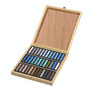 Pastels secs 36 pièces Coffret Bois Marine - BLOCKX - Rougier et Plé