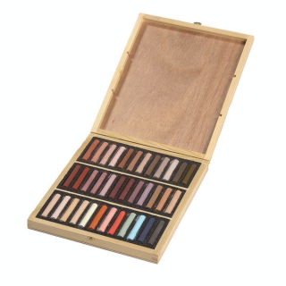 Pastels secs 36 pièces Coffret Bois Portrait Tiziana Ceschin - BLOCKX - Rougier et Plé