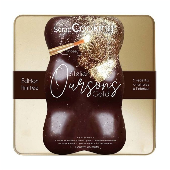 Coffret Atelier Oursons Gold Édition limitée 18,5 x 18,5 x 4,5 cm - ScrapCooking - Rougier et Plé