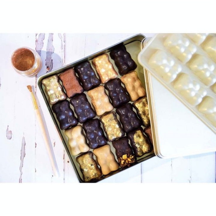 Coffret Atelier Oursons Gold Édition limitée 18,5 x 18,5 x 4,5 cm - ScrapCooking - Rougier et Plé