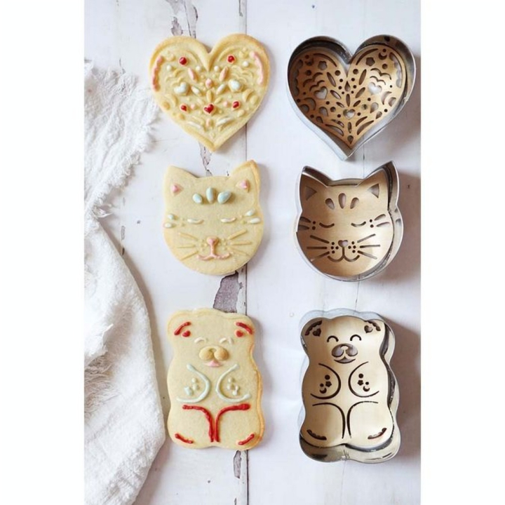 Découpoirs Embosseurs 3 pcs  23,7 x 2,8 x 13,5 cm Coffret Classique - ScrapCooking - Rougier et Plé