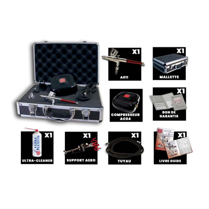 Coffret Travel Aérographe A011 - Prince August - Rougier et Plé