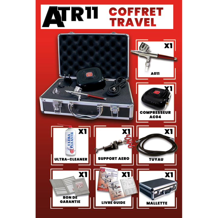 Coffret Travel Aérographe A011 - Prince August - Rougier et Plé