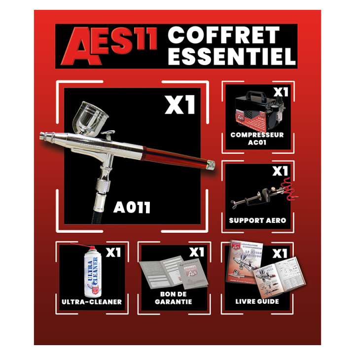 Coffret Essentiel Aérographe A011 - Prince August - Rougier et Plé