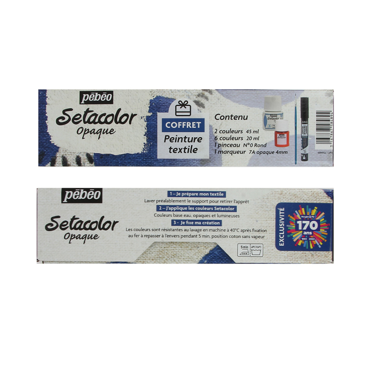 Peinture Textile Coffret Setacolor Opaque Exclusivité 170 ans - Pébéo - Rougier et Plé