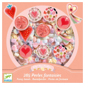 Perles fantaisies Cœurs 285 pcs - Djeco - Rougier et Plé