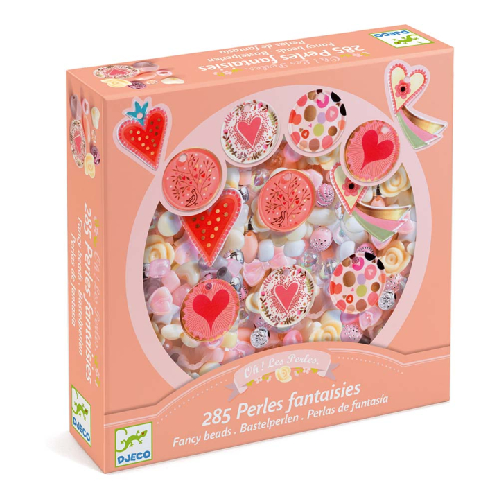 Perles fantaisies Cœurs 285 pcs - Djeco - Rougier et Plé