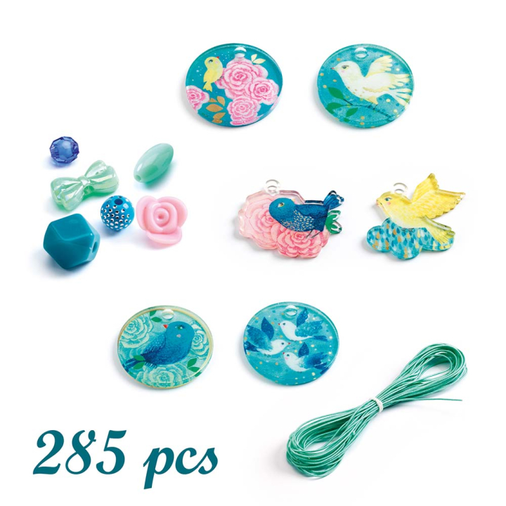 Perles fantaisies Oiseaux 285 pcs - Djeco - Rougier et Plé