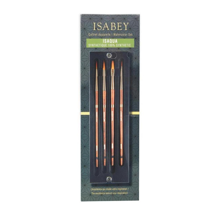 Pinceaux aquarelle Coffret Isaqua 4 pcs - Isabey - Rougier et Plé
