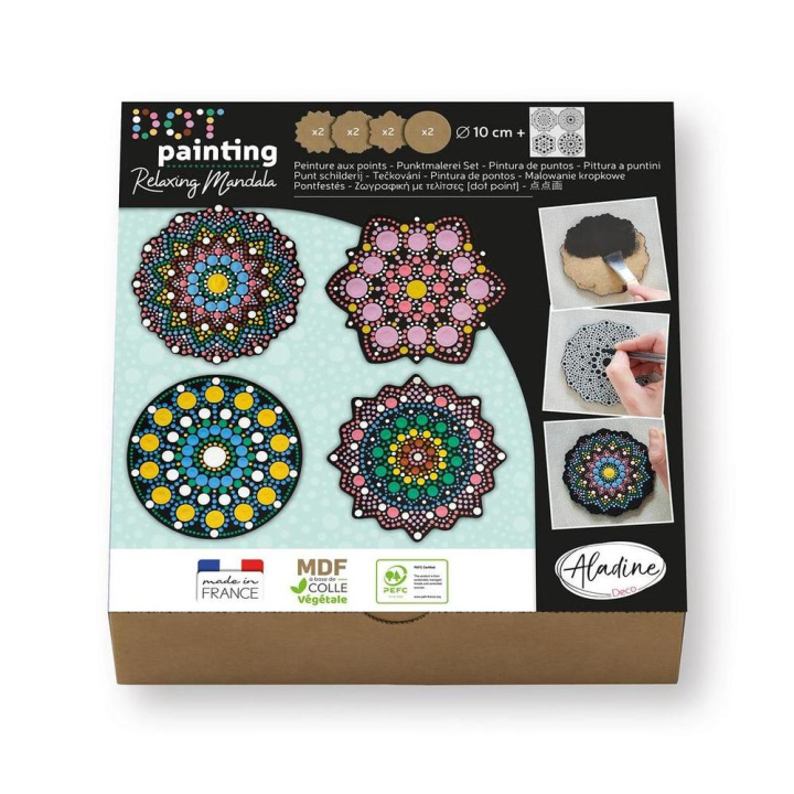 Coffret Dot painting 8 Formes 10 cm - Aladine - Rougier et Plé