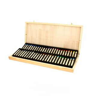 Coffret en bois pastels à l'huile assortiment de 50 couleurs universelles - Sennelier - Rougier et Plé