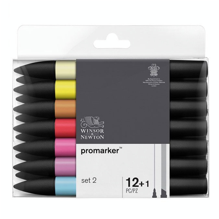 Marqueur Promarker 13 pcs Set 2 - Winsor & Newton - Rougier et Plé