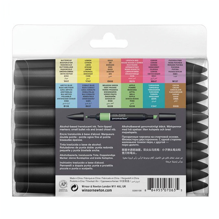 Marqueur Promarker 13 pcs Set 2 - Winsor & Newton - Rougier et Plé