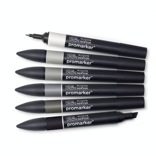 Set de 6 Promarker tons neutres - Winsor & Newton - Rougier et Plé